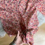 Floral wide sleeves back tie size M spring summer top / blouse White Size M Photo 7