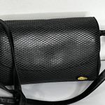 Liz Claiborne Vintage 1983 Crazy Horse Black Geometric Pattern Crossbody Bag Photo 0