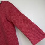 Calypso St Barth Cashmere Sweater Top Womens Small Pink Ribbed Knit 3/4 Sleeve Photo 6