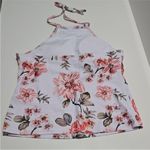 SheIn NEW! Large High Neck Halter Tankini Set Bikini Floral Top Pink Bottoms Photo 5