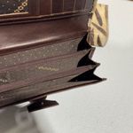 Lot Of 2 Real Handmade Animal Print Fur Leather Loop Closure Wallet/Hand Clutch Photo 3