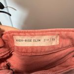 Pilcro and the Letterpress Anthropologie  High-Rise Slim Pink Distressed Straight Photo 6