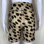 We Wore What  Leopard Biker Short in Tan Photo 3