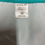 Venus  Texture Scoop Bikini Bottom Size 10 Swimsuit Blue Tropical‎ Palm Vacation Photo 8