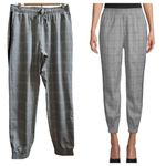 Walter Baker  Gray Glen Chek Black Tuxedo Stripe Jogger Size Medium Photo 1