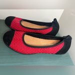 Bernie Mev Red Woven Flats with Black Suede Toe Cap Size 40 comfort Photo 3