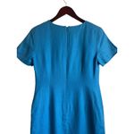 Talbots VTG Women Irish Linen Midi Dress 4 Blue Sheath Career Timeless Classic Photo 12