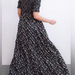 Baltic Born  Lotta Black Floral Smocked Dress XS Photo 3