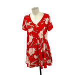 Show Me Your Mumu Show Me Your‎ Mumu Bennett Babydoll Dress Southern Red Pebble Floral Size Small Photo 2