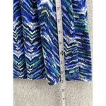 Nine West  Women's Dress Sleeveless Blue V Neck Pleated Drop Waist Size 2 Lined Photo 4