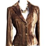 Cache Expresso Velvet Dip-Dye Jacket Coat Top New Lined Brown Black $178 NWT Photo 3