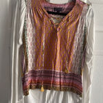 Hale Bob  Women's Colorful‎ Boho Blouse XS Festival Hippie Photo 0