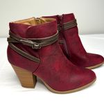 Shoedazzle SASHANNA Bootie in Burgundy size 8.5 Shoe Photo 1