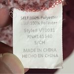 Vanilla Bay Women’s‎  Size Small Burgundy Faux Sherpa Sweatshirt Front Snaps Photo 8