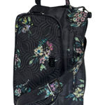 LUG Samba Crossbody Purse Adjustable Strap Black Floral Print Quilt Convertible Photo 0