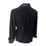 XScape by Joanna Chen Black Velvet Evening Top with Faux Belted Side, Sz 10 Photo 3