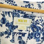 Anthropologie Maeve Somerset Tiered Maxi Dress Floral Blue Chinoiserie Vines Photo 3