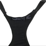 Boohoo  Fit Iridescent Stripe Medium Support Sports Bra Black Size 6 Photo 3