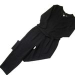 Madewell NWT Sloan Jumper in Black Belted Crepe Tapered Easy Fit Crop Jumpsuit 6 Photo 0