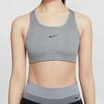 Nike Dri Fit Women’s Sz XS Smoke Gray Medium Support Swoosh Sports Bra Photo 0