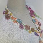 Vintage Nautical Beaded Cardigan Design Options by Philip and Jane Gordon White Size XL Photo 5