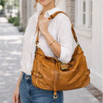 Chloé CHLOE PADDINGTON British Tan Leather Hobo Shoulder Bag with Lock Key Photo 0