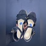 Tommy Hilfiger  Black Wedge Sandals with Jute Espadrille Platform, Size 6.5 Photo 2