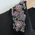 ZARA Trafaluc Black Layered Semi Sheer Dress Beaded Collar Statement Sleeve US S Photo 6