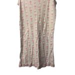 Hollister VTG  Y2K Ladies XS Babydoll Tank-Top Gray Pink Stretch Palm-Tree AOP Photo 2