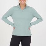 Allbirds Women's Long Sleeve Quarter Zip Pullover Athletic Top Size S Green Photo 0