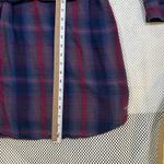 Eddie Bauer Womens Flannel Shirt Dress Belted Plaid Long Sleeve Blue Red Size 10 Photo 7