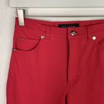 Escada Red Straight Leg Pants Stretchy Jeans 4 Photo 1