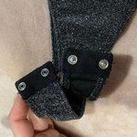 Akira Black/Silver Long Sleeve off The Shoulder Body Suit Photo 2