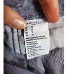 American Eagle Mom Shorts Women Size 10 Blue Corduroy High Rise Pleated Cuffed Photo 4