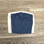 SheIn Sz S Adorable Strapless Tube Style Crop Top Blue W White Trim Photo 2