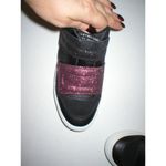 Skechers New Womens Glitter Shoes Fashion Casual Sneakers 7 Black Pink Strap  Photo 3