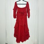 Spell And The Gypsy Collective Clementine Mermaid Off The Shoulder Dress NEW 388 Red Size XL Photo 12