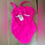 Becca NWT  by Rebecca Virtue Pink Asymmetrical One-Piece Swimsuit L48555; L Photo 2
