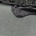 Vintage silk beaded black vest by ceecee size large gold retro 90s‎ fall winter Photo 4