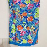 Into the Bleu by Amerex Blue Floral One Piece Swimsuit Dress Sz 10 NWT Photo 2