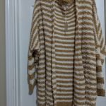 Umgee  Tan and Cream Striped Cardigan XL NWT Photo 1
