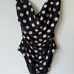 J.Crew NWT Gemma ruched bandeau one-piece in dot print 16 Photo 2