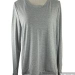 12PM by Mon Ami Gray Heart Elbow Patch Long Sleeve Sweatshirt Women’s Size L Size L Photo 0