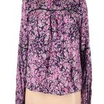 Anthropologie Love the Label Heloise Pink Purple Blue Graphic Blouse Size Medium Photo 0