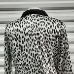 Blue Diamond Women's Top Size Medium Black White Tunic Long Sleeve Belted Photo 4