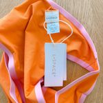 L Space Bikini Bottom Womens Large Orange Fused Ventura Bitsy Retro Colorblock Photo 4