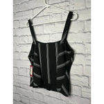 Vince Camuto NWT Womens Black Striped Square Neck Tank Top M. Photo 4