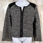 Eileen Fisher Jacket S | Tweed Zip-Up | Black White Grey | Pockets | MSRP $268 Photo 0