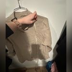 Soft Surroundings  button down tan shirt small Photo 6