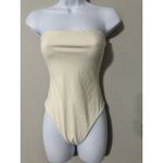 Lido Sedici One Piece Swimsuit Ivory EUC Size S Made in Italy Strapless Photo 4
